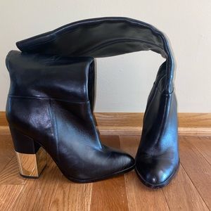 Knee high black boots *never been worn*
